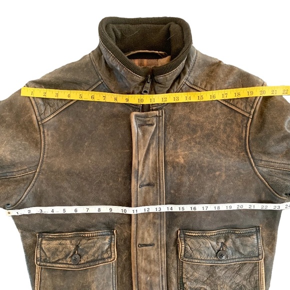 Ruehl No.925 Distressed Brown Bomber Jacket - Picture 7 of 7